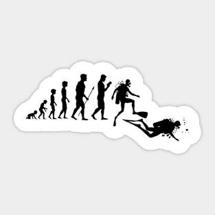 Evolution Man Scuba - Black Sticker